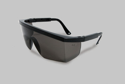 Radnor Retro Series Safety Glasses With Black Frame, Gray Anti-Scratch Lens And Integrated Sideshields