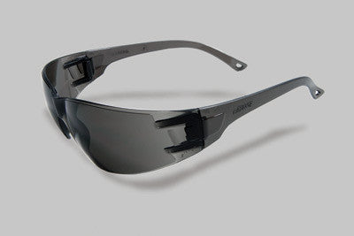 Radnor Classic Series Safety Glasses With Gray Frame And Gray Polycarbonate Anti-Scratch Lens