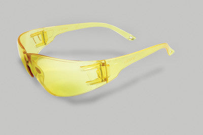 Radnor Classic Series Safety Glasses With Amber Frame And Amber Polycarbonate Anti-Scratch Lens