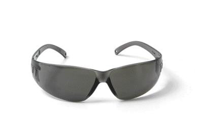 Radnor Classic Series Safety Glasses With Gray Frame And Gray Polycarbonate Anti-Fog Anti-Scratch Lens