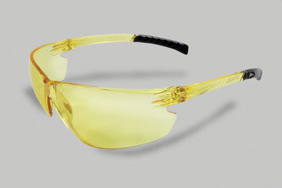 Radnor Classic Plus Series Safety Glasses With Amber Frame And Amber Polycarbonate Hard Coat Lens