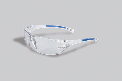 Radnor Cobalt Classic Series Safety Glasses With Clear Frame, Clear Lens And Adjustable Temples
