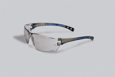 Radnor Cobalt Classic Series Safety Glasses With Charcoal Frame, Clear Indoor/Outdoor Lens And Adjustable Temple