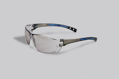 Radnor Cobalt Classic Series Safety Glasses With Charcoal Frame, Clear Indoor/Outdoor Anti-Fog Lens And Adjustable Temple