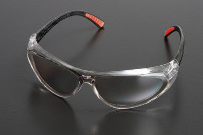 Radnor Action Series Safety Glasses With Clear Frame And Gray Lens