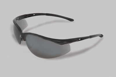 Radnor Select Series Safety Glasses With Black Frame And Silver Anti-Scratch Mirror Lens