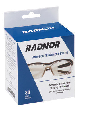Radnor 5" X 8" Anti-Fog Treatment Towelettes (30 Per Box)