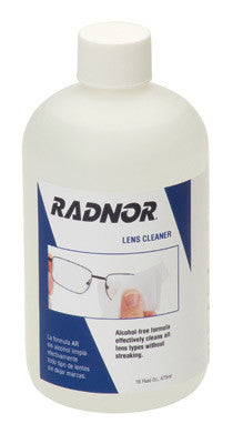 Radnor 16 Ounce Bottle Alcohol-Free Lens Cleaner For Polycarbonate, Plastic And Glass Eyewear Lenses