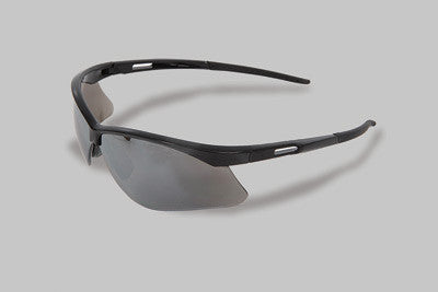 Radnor Premier Series Safety Glasses With Black Frame And Smoke Polycarbonate Mirror Lens