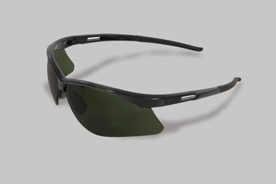 Radnor Premier Series IR Safety Glasses With Black Frame And Green And Shade 5 Polycarbonate Lens