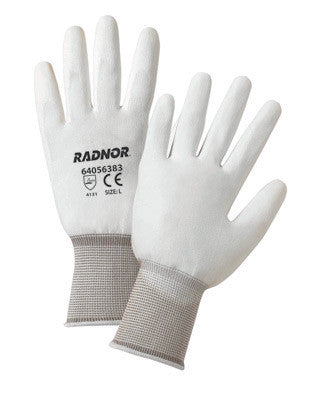 Radnor Large Black Foam Nitrile Palm Coated Gloves with 13 Gauge Gray Seamless Nylon Liner