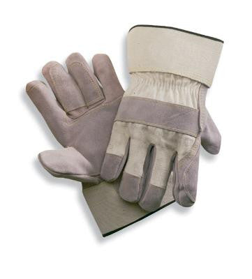 Leather Palm Work Gloves Canvas Back Large