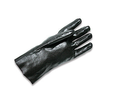 Radnor Large Black 14" Economy PVC Glove Fully Coated With Smooth Finish Palm