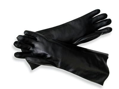 Radnor Large Black Elbow Length Economy PVC Glove Fully Coated With Smooth Finish Palm