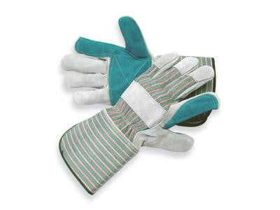 Radnor Large Premium Select Double Leather Palm Gloves With Gauntlet Cuff, Double Leather On Palm, Index Finger And Thumb