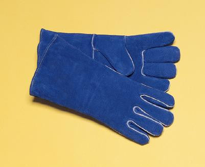 Radnor Ladies Blue 12" Shoulder Split Cowhide Cotton/Foam Lined Insulated Welders Gloves With Reinforced, Wing Thumb