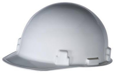 Radnor White SmoothDome Class E Type I Polyethylene Slotted Hard Cap With Standard Suspension