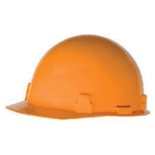 Radnor Hi-Viz Orange SmoothDome Class E Type I Polyethylene Slotted Hard Cap With Standard Suspension
