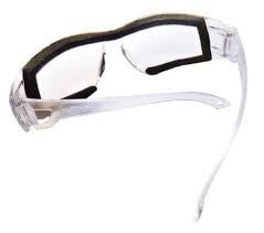 Radnor Classic Series Safety Glasses With Clear Frame And Foam Lined Clear Polycarbonate Anti-Scratch Lens