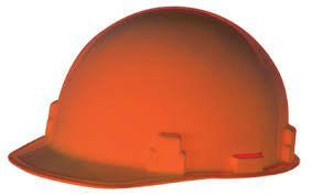 Radnor Orange SmoothDome Class E Type I Polyethylene Slotted Hard Cap With Ratchet Suspension