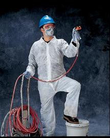 Radnor 3X White Spunbond Polypropylene Disposable Coveralls With Front Zipper Closure