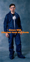 Radnor X-Large Blue Spunbond Polypropylene Disposable Coveralls With Front Zipper Closure