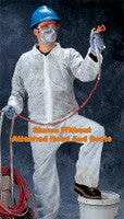 Radnor Large White Spunbond Polypropylene Disposable Coveralls With Front Zipper Closure And Attached Hood And Boots