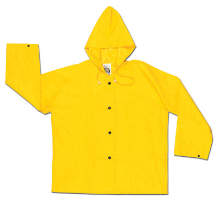 River City Garments 3X Yellow Wizard .28 mm Nylon And PVC Flame Resistant Rain Jacket With Front Snap Closure And Attached Hood
