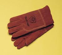 Tillman Medium Heavyweight Russet Split Cowhide MIG Gloves With Kevlar Stitching, Straight Thumb And 2" Cuff (Carded)
