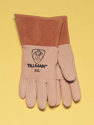 Tillman  X-Large Heavy Weight Top Grain Brown Pigskin Premium Grade MIG Welders Glove With Kevlar Stitching, Straight Thumb And 4" Cuff